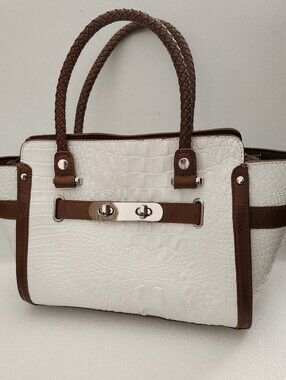 M.C SHOULER BAG WOMEN'S COLOR WHITE-BROWN